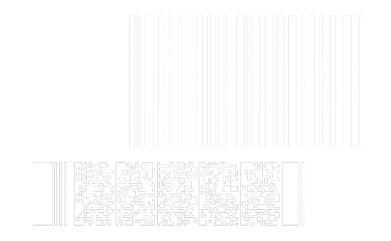 White PDF417 and Code128 barcodes