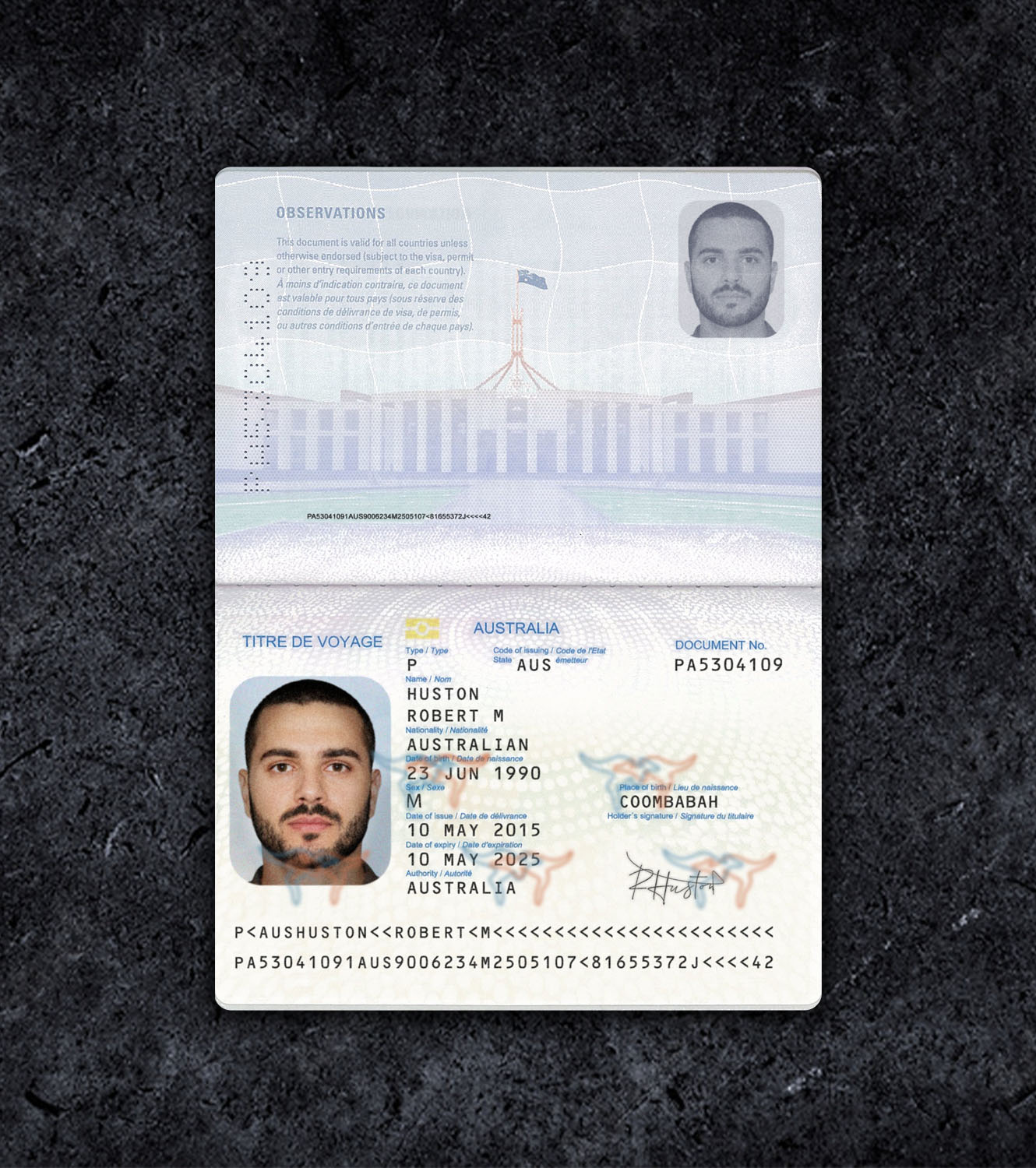 Australia Passport PSD Template - 2014