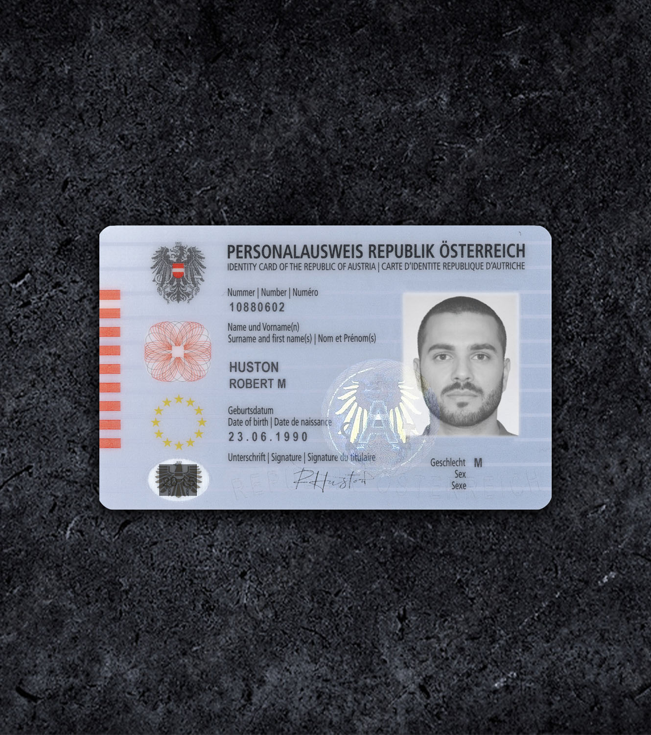 Austria AT ID Card PSD Template - 2010