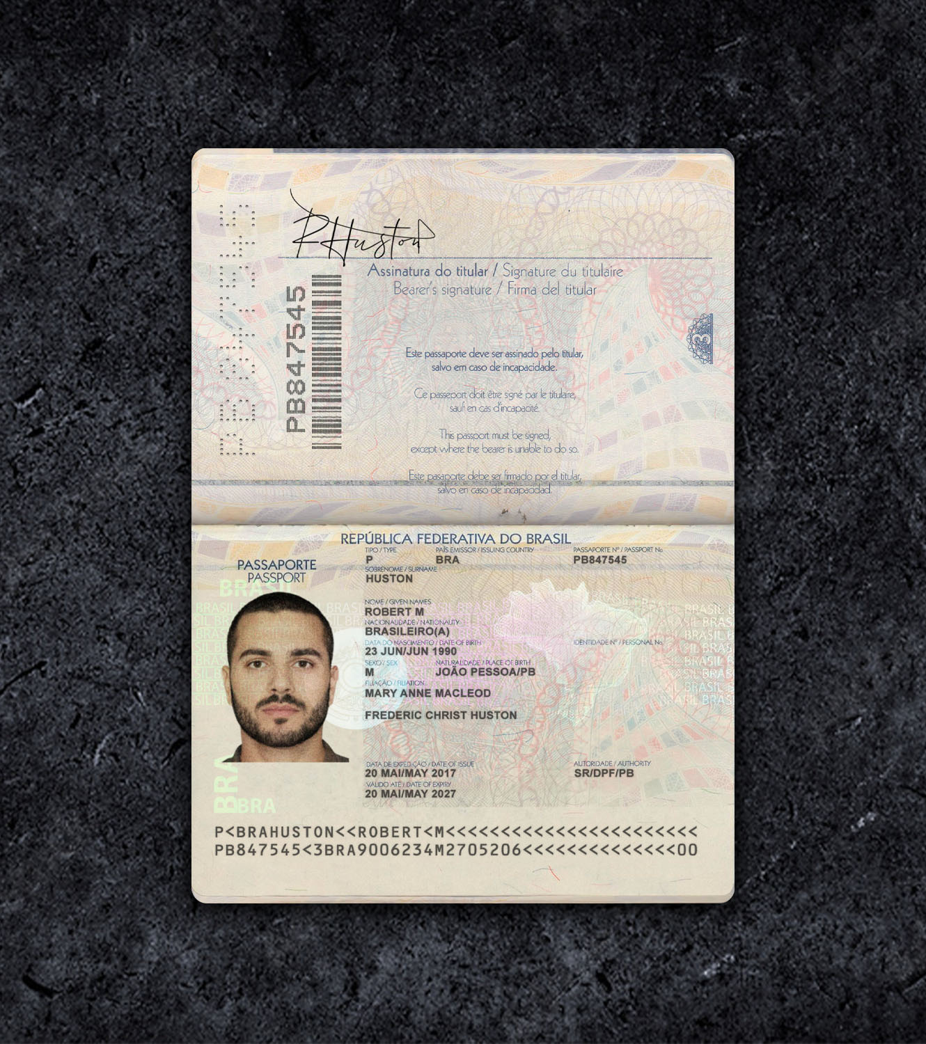 Brazil Passport PSD Template - 2015