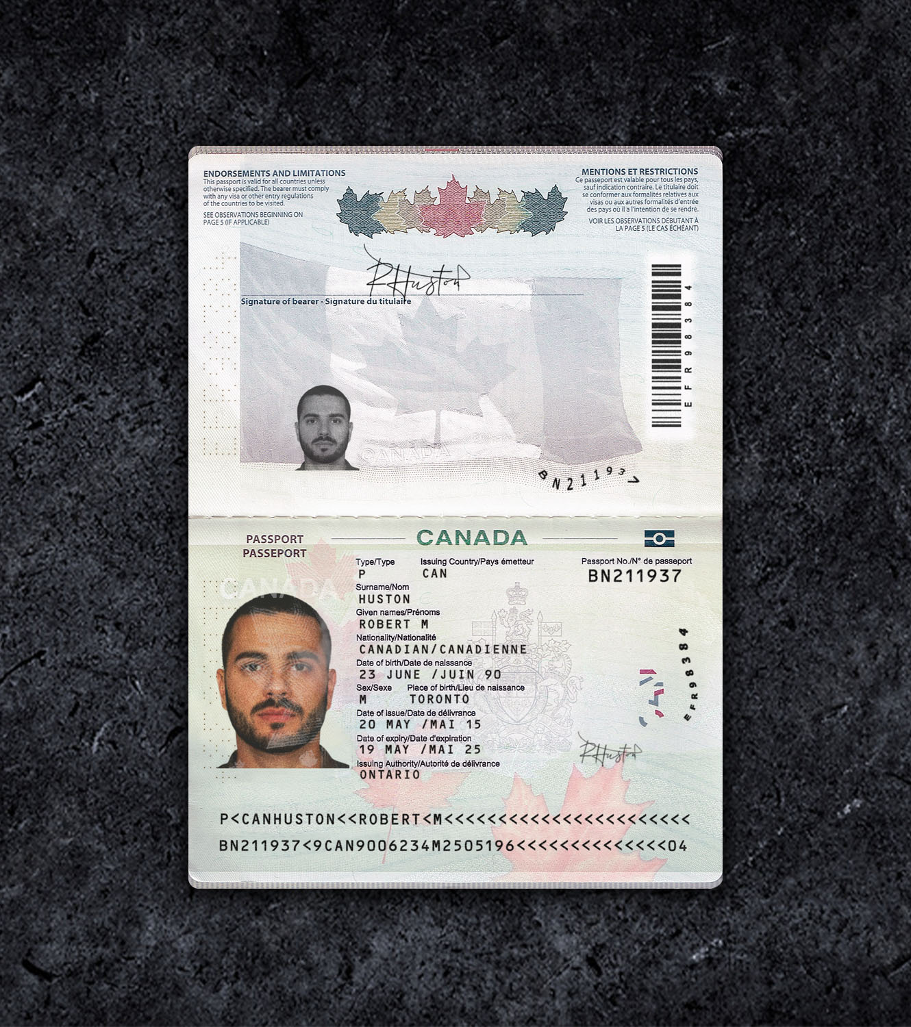 Canada Passport PSD Template - 2013 - Миниаютра can_p_2013_1.jpg