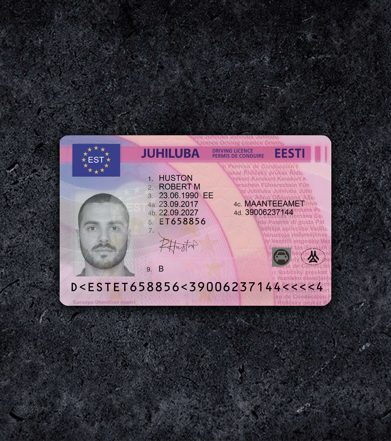 Estonia Driver License PSD Template - 2013 - Миниаютра ee_1.jpg