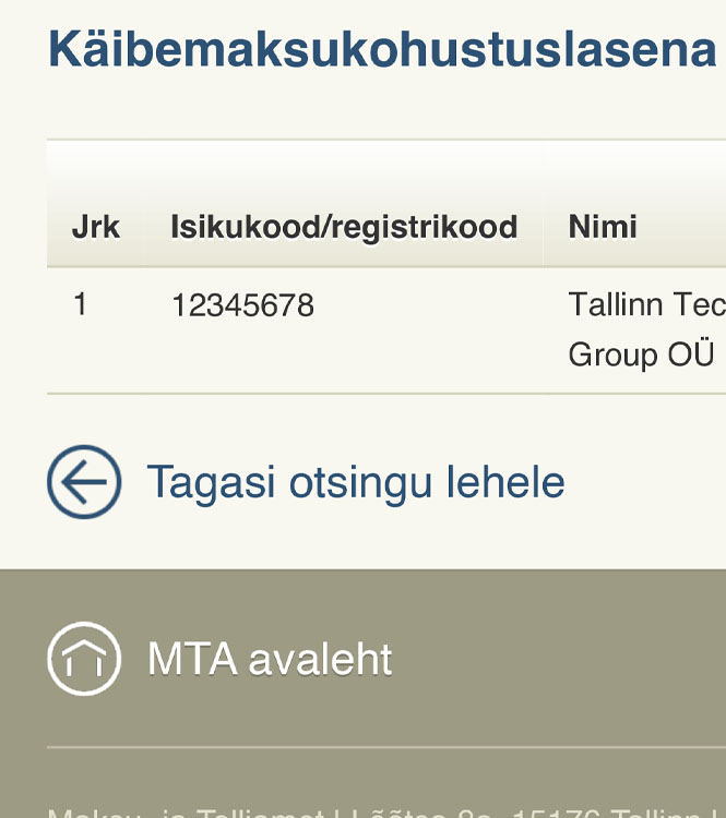 Estonia Extraction from VAT Search PDF Template - Thumbnail ee_vat_search_1.jpg