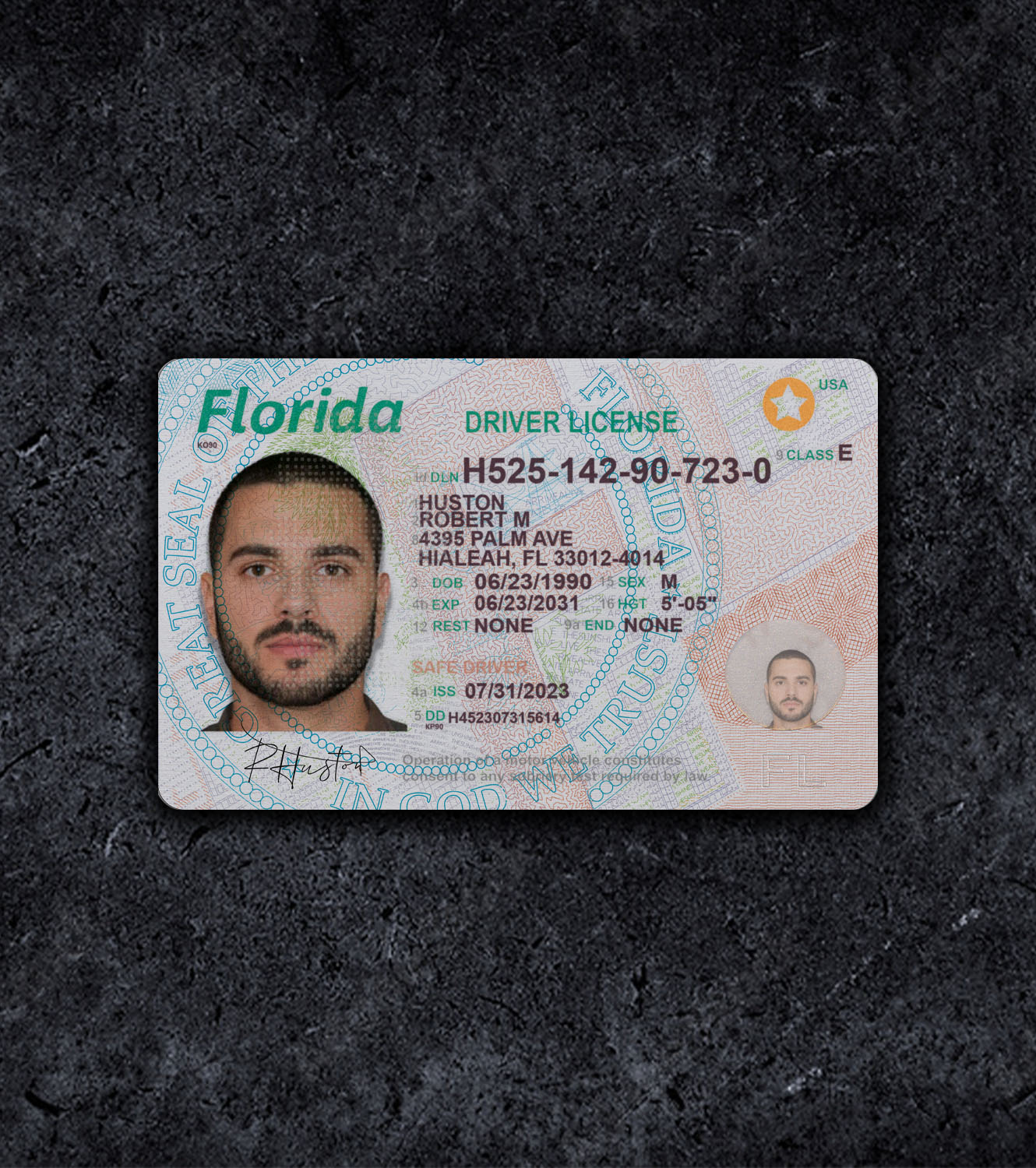 Florida Driver License PSD Template - 2020 - Thumbnail fl_1.jpg