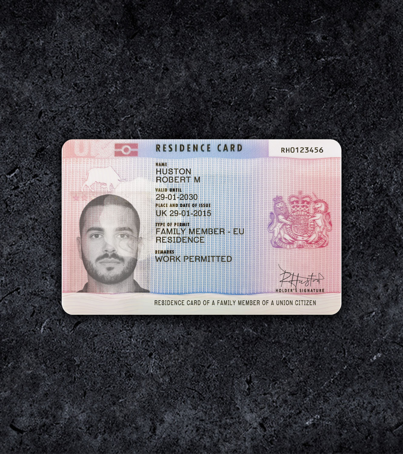 United Kingdom GBR Residence Permit PSD Template - 2022 - Thumbnail gbr_rc_1.jpg