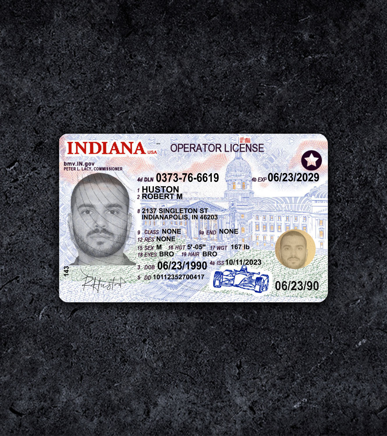 Indiana Driver License PSD Template - 2018 - Миниаютра in_1.jpg