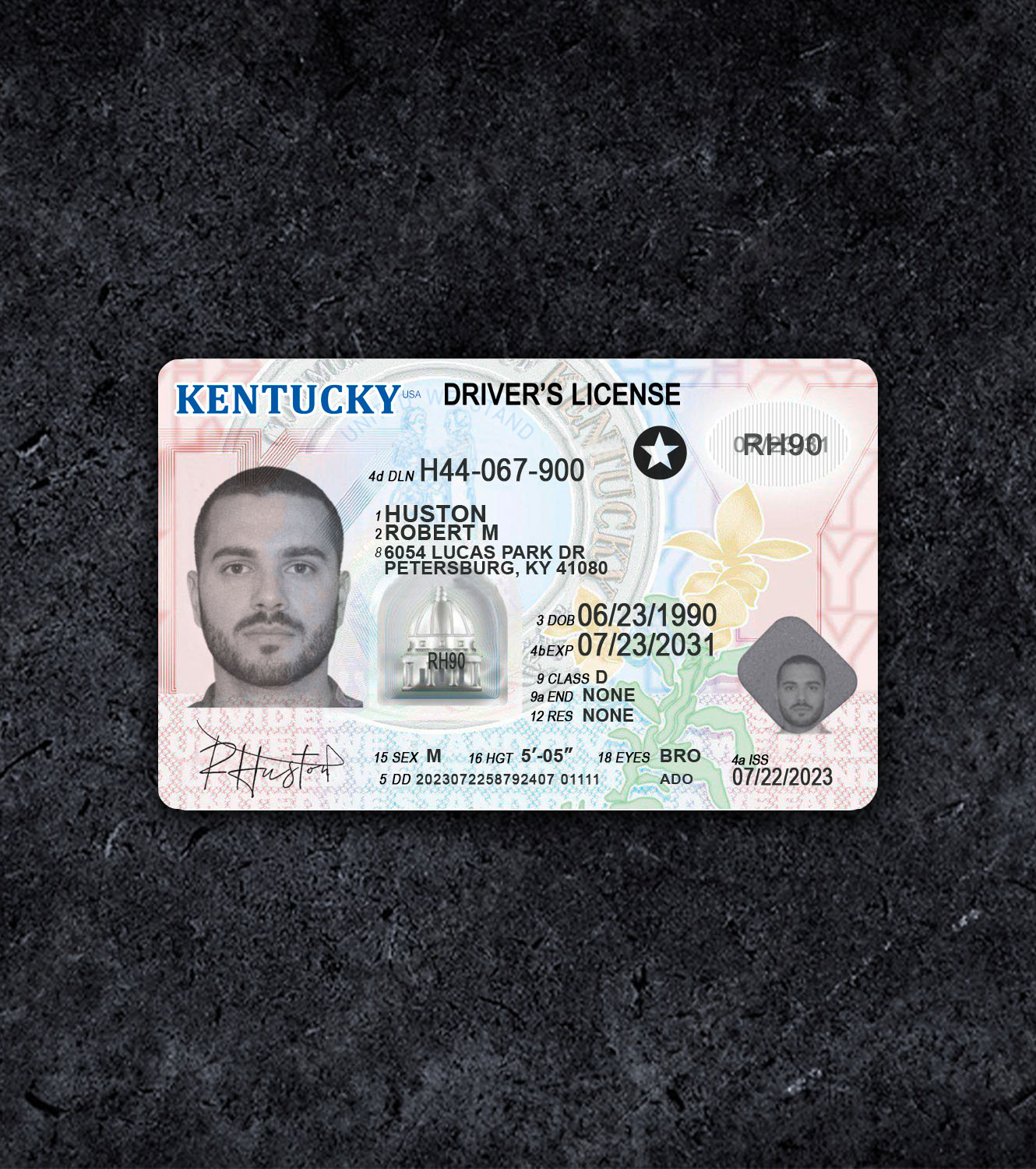 Kentucky KY Driver License PSD Template - 2018 - Thumbnail ky_1.jpg