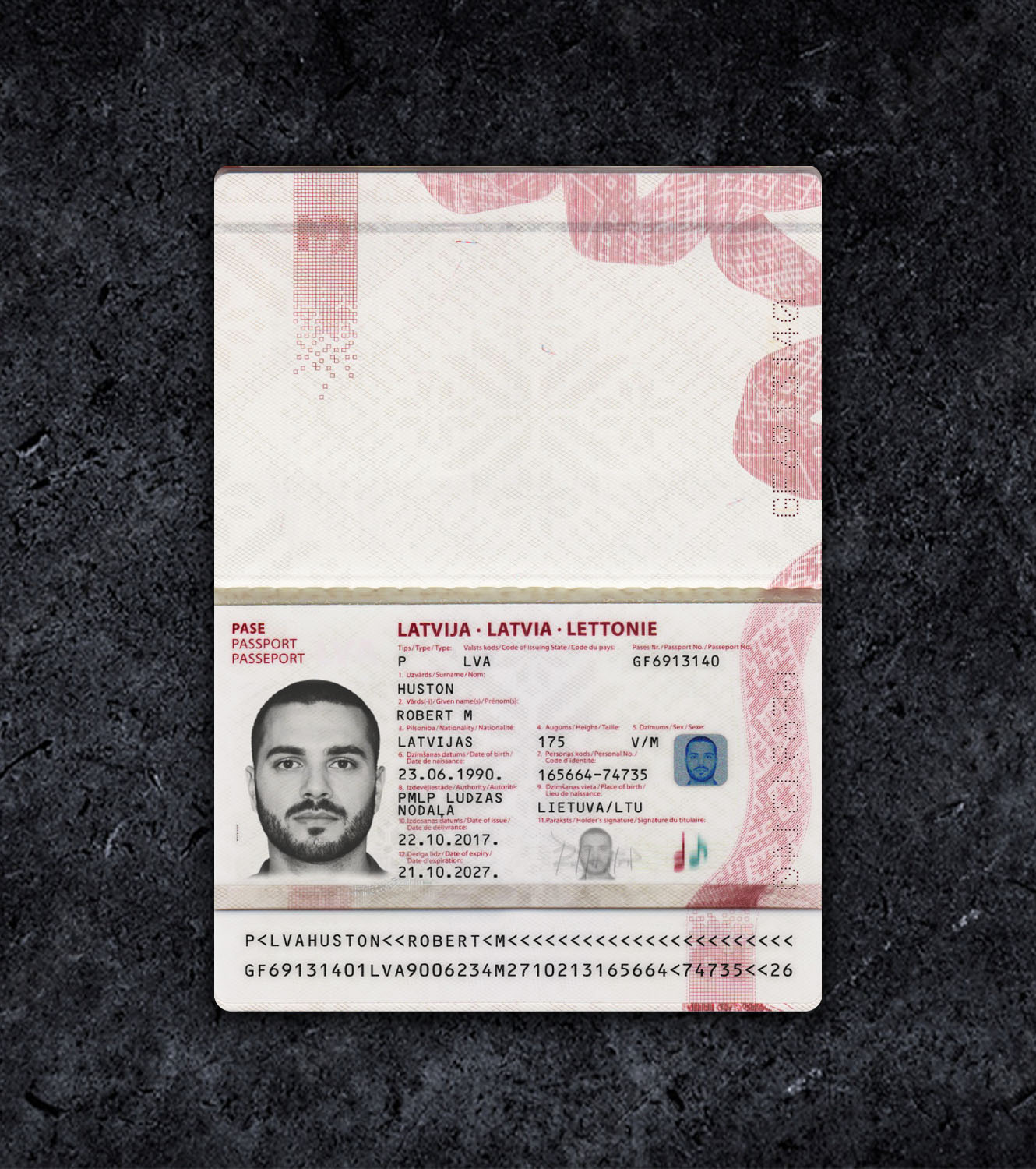 Latvia LVA Passport PSD Template - 2015 - Миниаютра lva_p_1.jpg