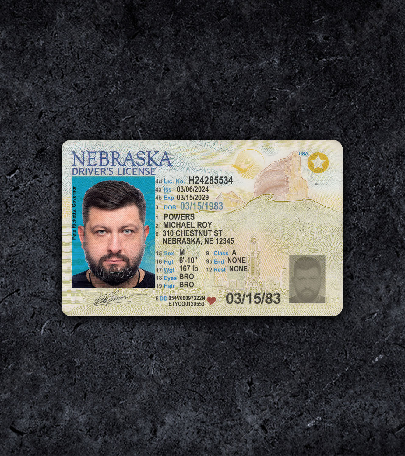 Nebraska Driver License PSD Template - 2021 - Thumbnail ne_1.jpg