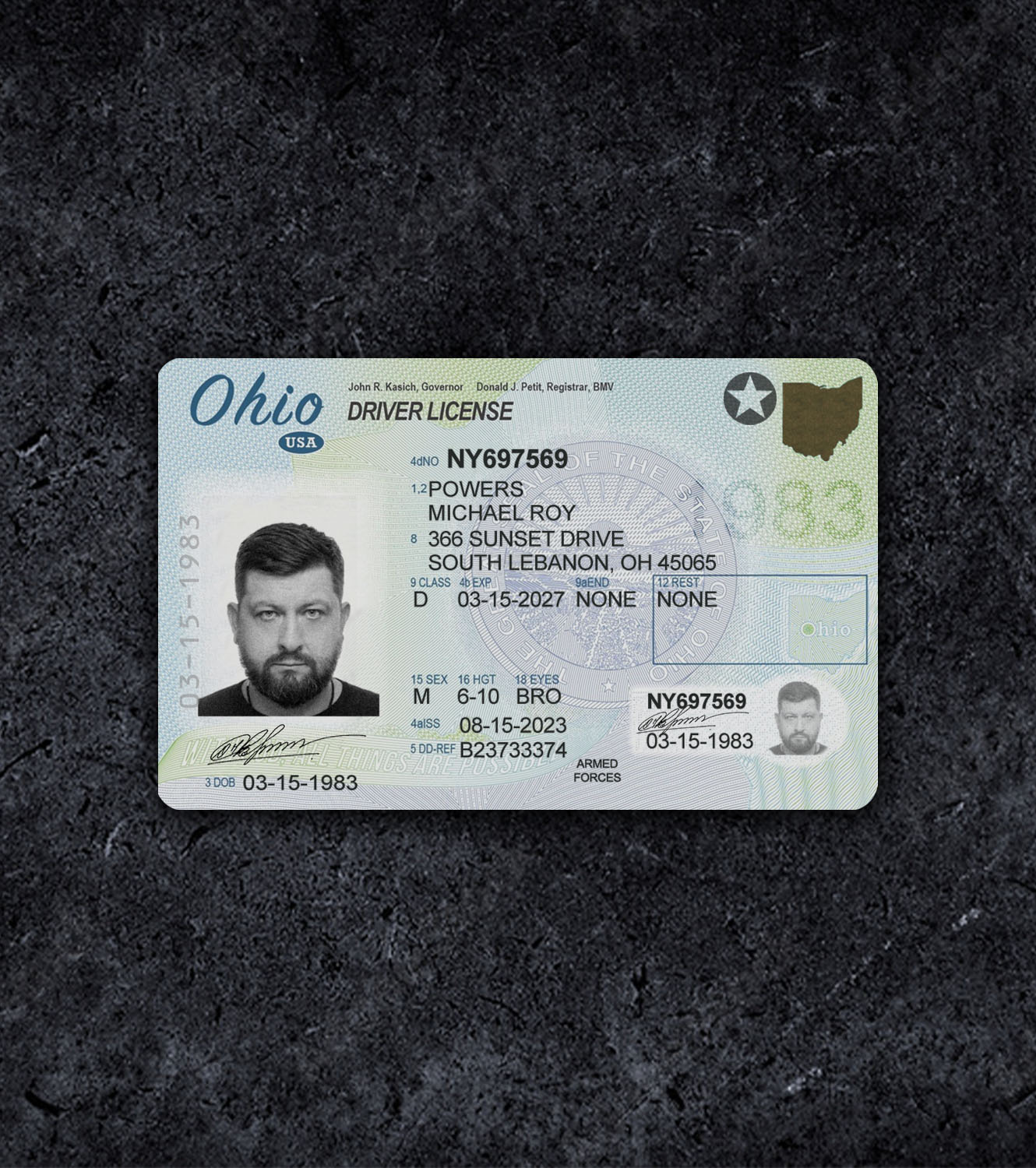 Ohio Driver License PSD Template - 2018 - Thumbnail oh_1.jpg