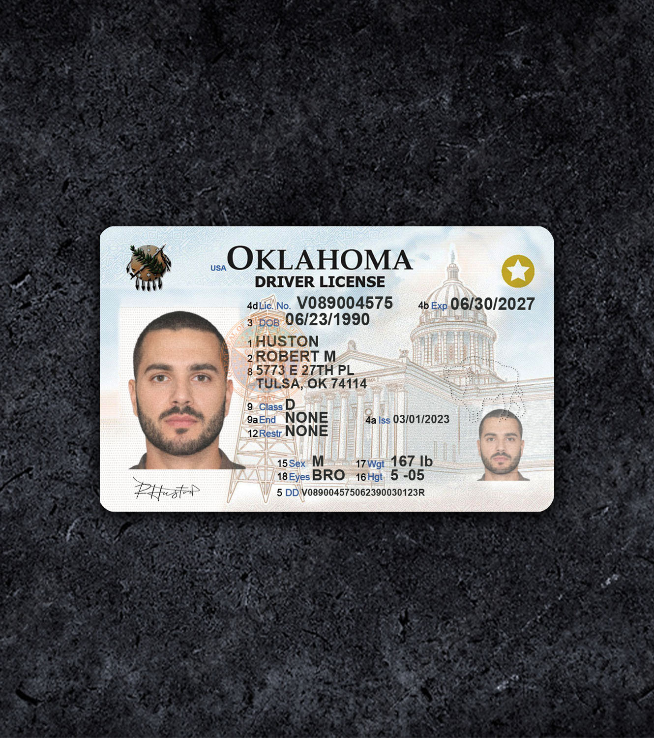 Oklahoma Driver License PSD Template - 2018 - Миниаютра ok_1.jpg