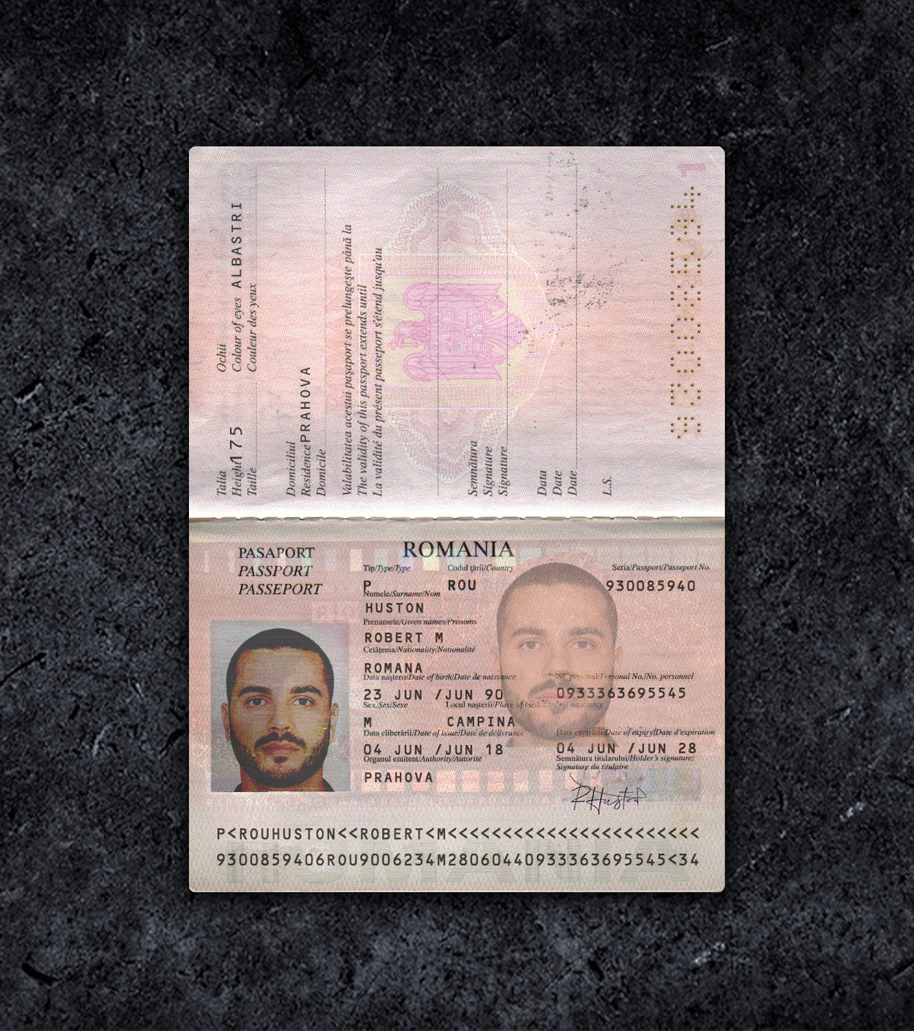 Romania Passport PSD Template - 2008 - Миниаютра ro_p_1.jpg