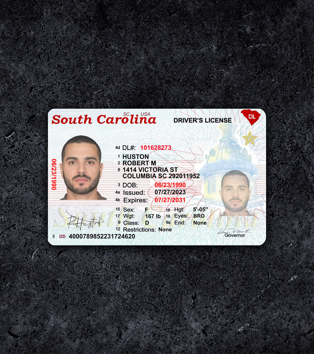 South Carolina Driver License PSD Template - 2018 - Thumbnail sc_1.jpg